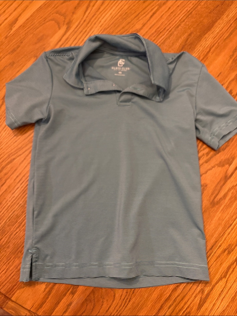 Kids Class Club short-Sleeve Polo Shirt - Light Blue striped
